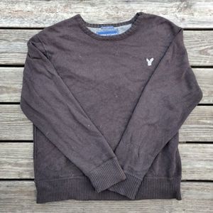 Oversized vintage brown american eagle knit sweater